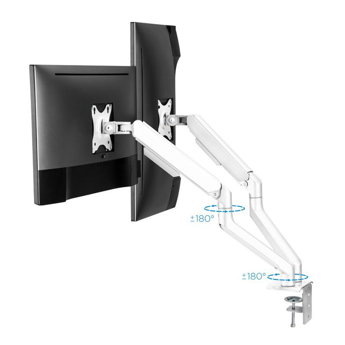 Tooq DB4132TNR-W Soporte de Mesa para 2 Monitores Blanco Tooq DB4132TNR-W Soporte de Mesa para 2 Monitores Blanco
